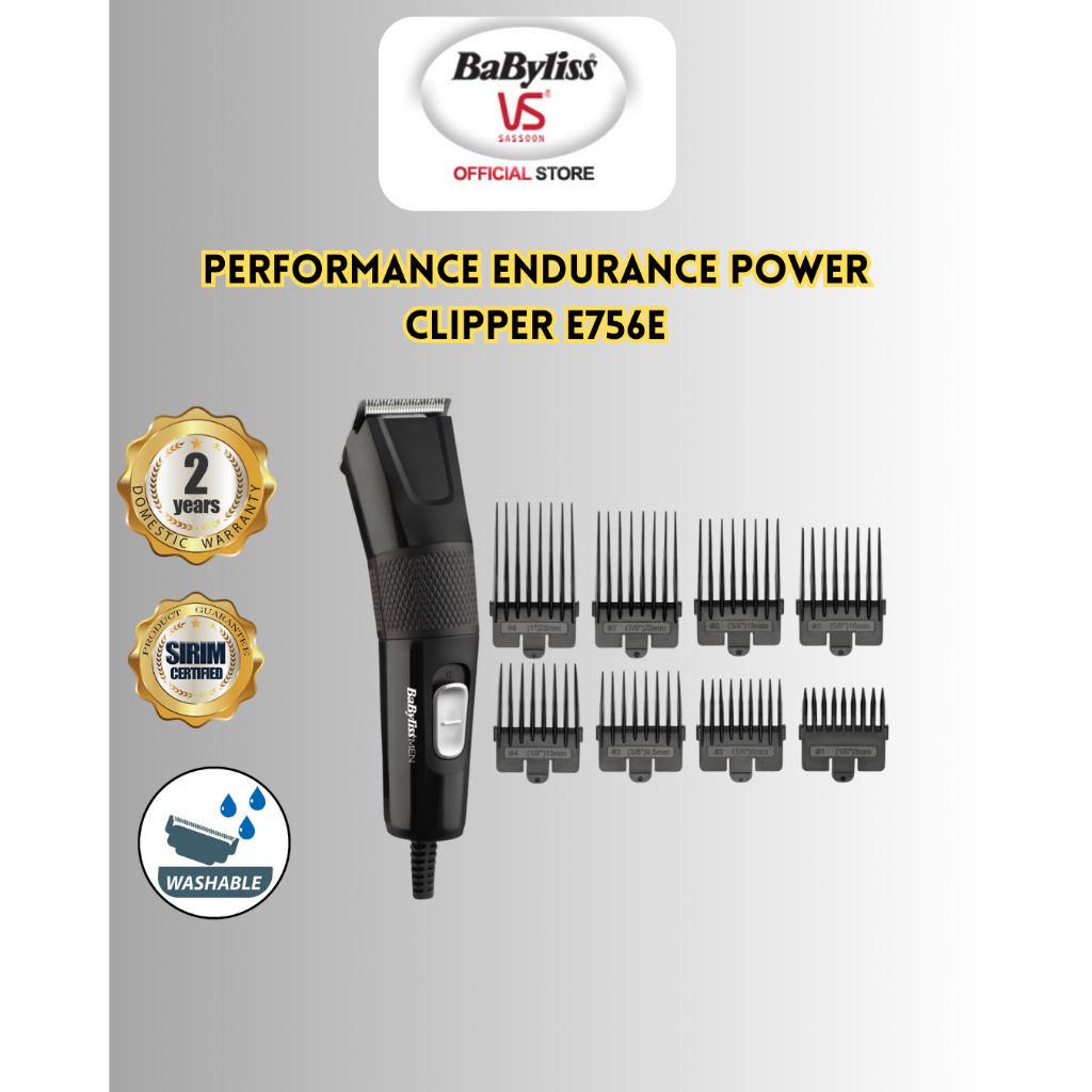 BABYLISS Performance Endurance Power Clipper E756E | Shopee Malaysia