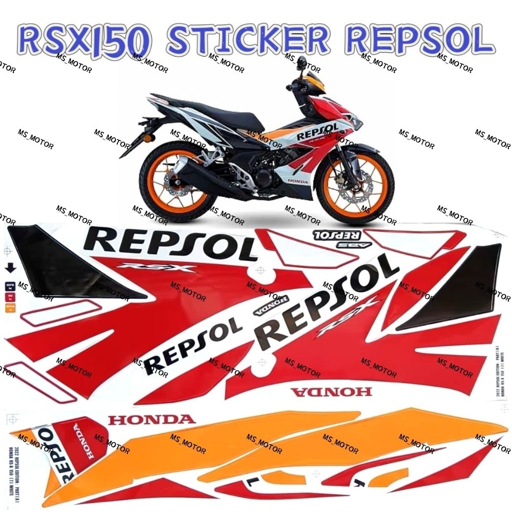 HONDA RSX150 REPSOL (7) BODY COVER STICKER STRIPE COVER SET RSX 150 ...