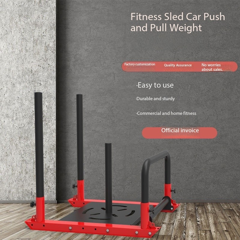 Sled with Harness Straps Crossfit Power Training Athletic Exercise ...