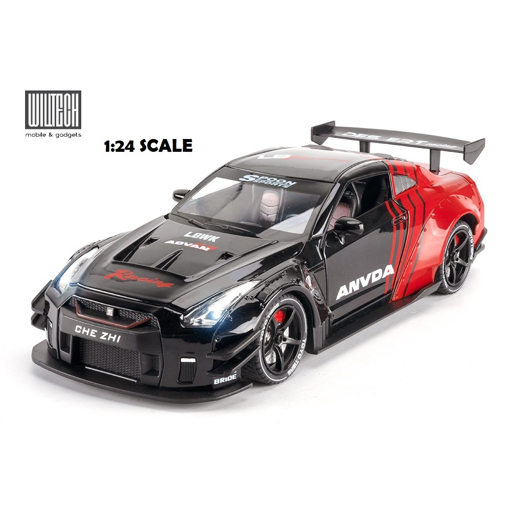 1:24 Skyline Nissan GTR R35 Alloy Sports Car Model Diecasts Metal Toy ...