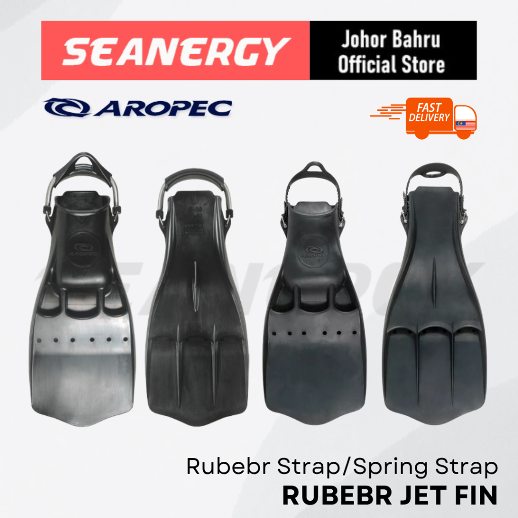 AROPEC Rubber Jet Fins with Spring Strap for Scuba Diving Commercial ...
