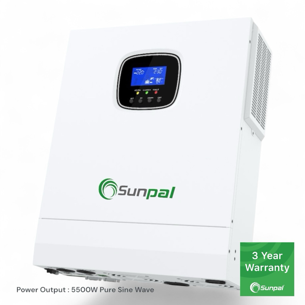 Sunpal Hybrid Inverter HSI 5500P 5500W – MPPT, Solar & Grid, LFP Ready ...