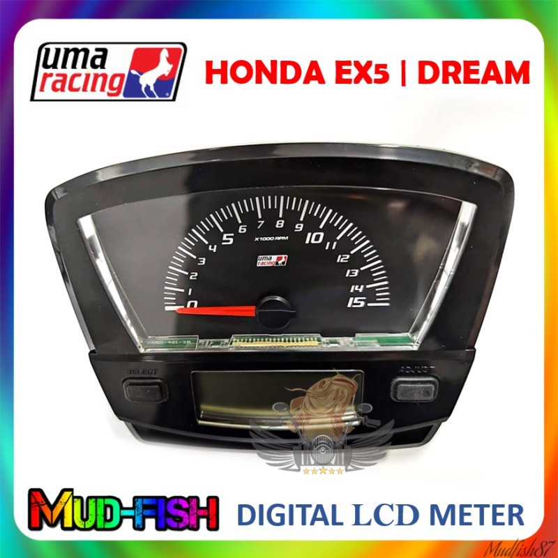 UMA RACING DIGITAL LCD SPEEDO METER ASSY FOR EX5 DREAM NEW 100% ...