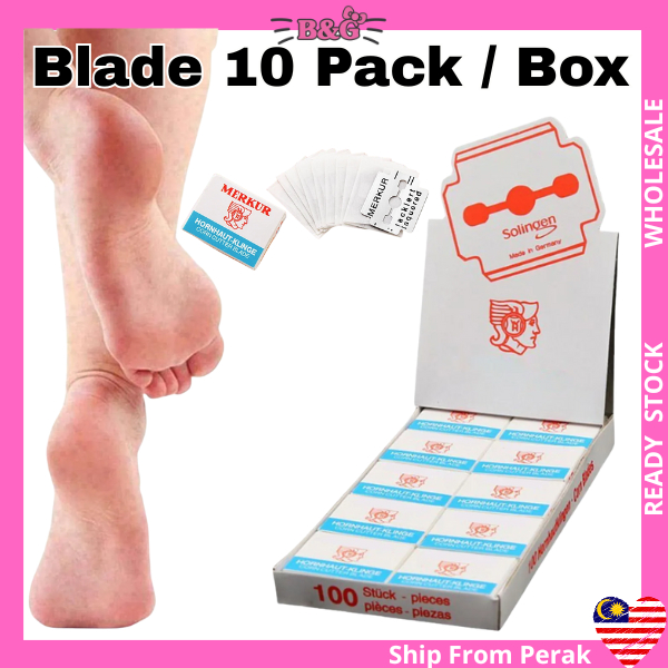 100pcs Blade Foot Callus Shaver Razor Cutter Remover Pedicure Refill ...