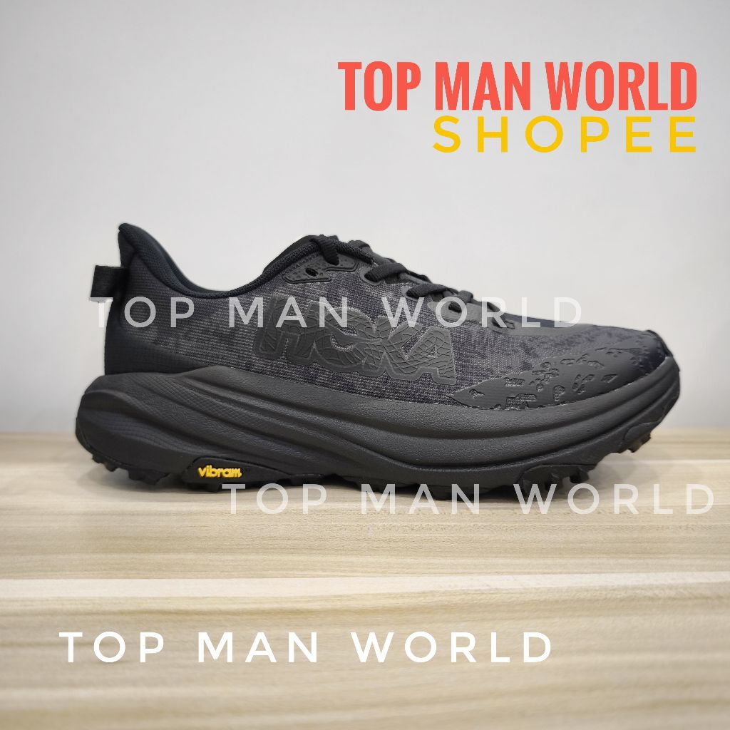 HOKA SPEEDGOAT 6 men (D) / BLACK BLACK / HIKING & TRAIL RUNNING SHOE ...