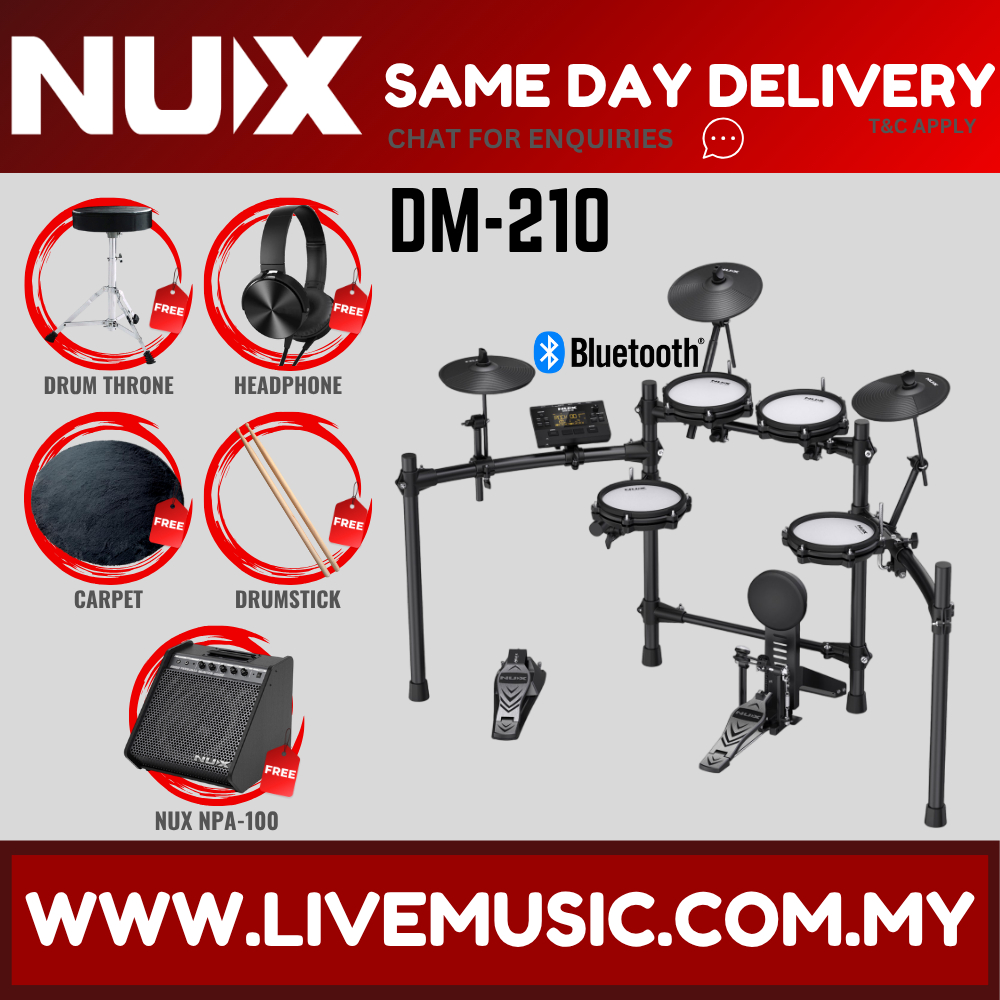 *SAME DAY DELIVERY* NUX DM-210 5 Piece Full Mesh Digital Electronic ...