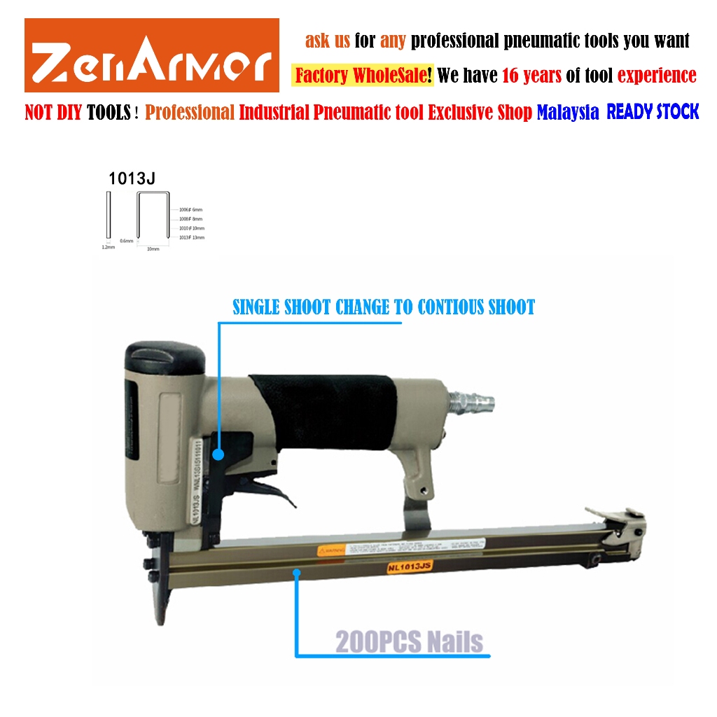 Model 1013J Zenarmor U type 1010J 1008J Pneumatic Quick nailing tool ...