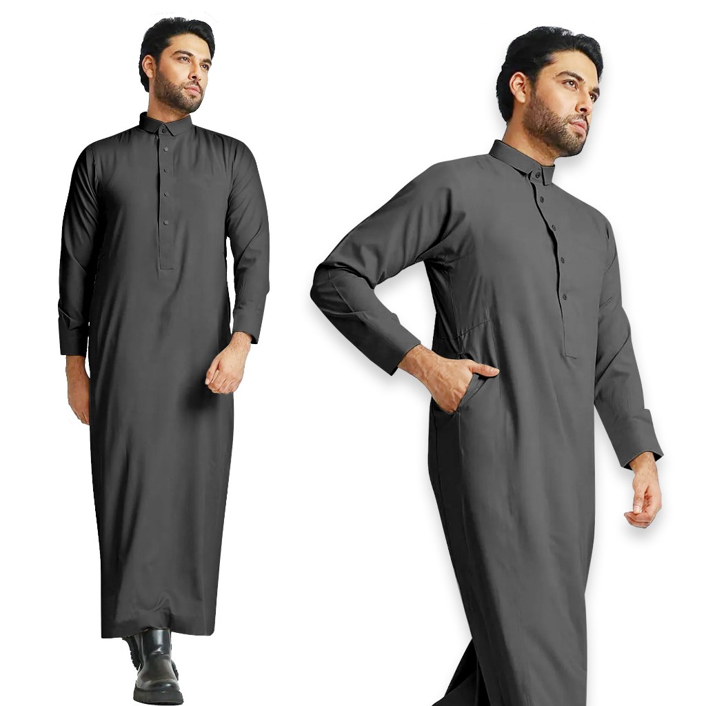 Jubah Lelaki Premium Collar Jubah Men Robe Jubah Umrah al Hafiz Jubah ...