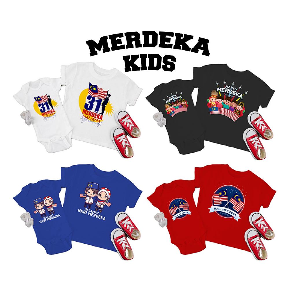 BAJU MERDEKA Newborn - 12tahun | Baju T-Shirt Kanak-Kanak Boy & Girl ...
