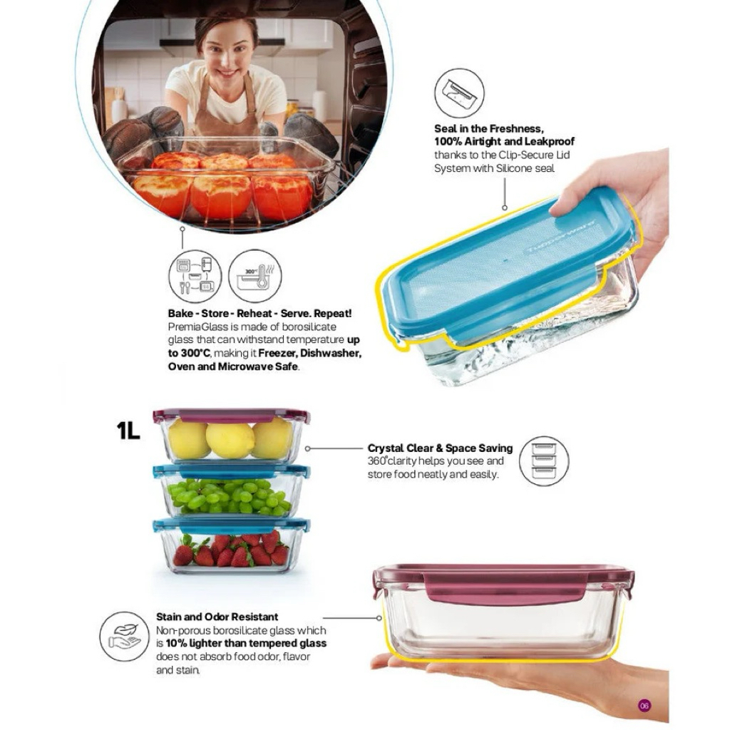 Tupperware premiaglass 1liter | Shopee Malaysia
