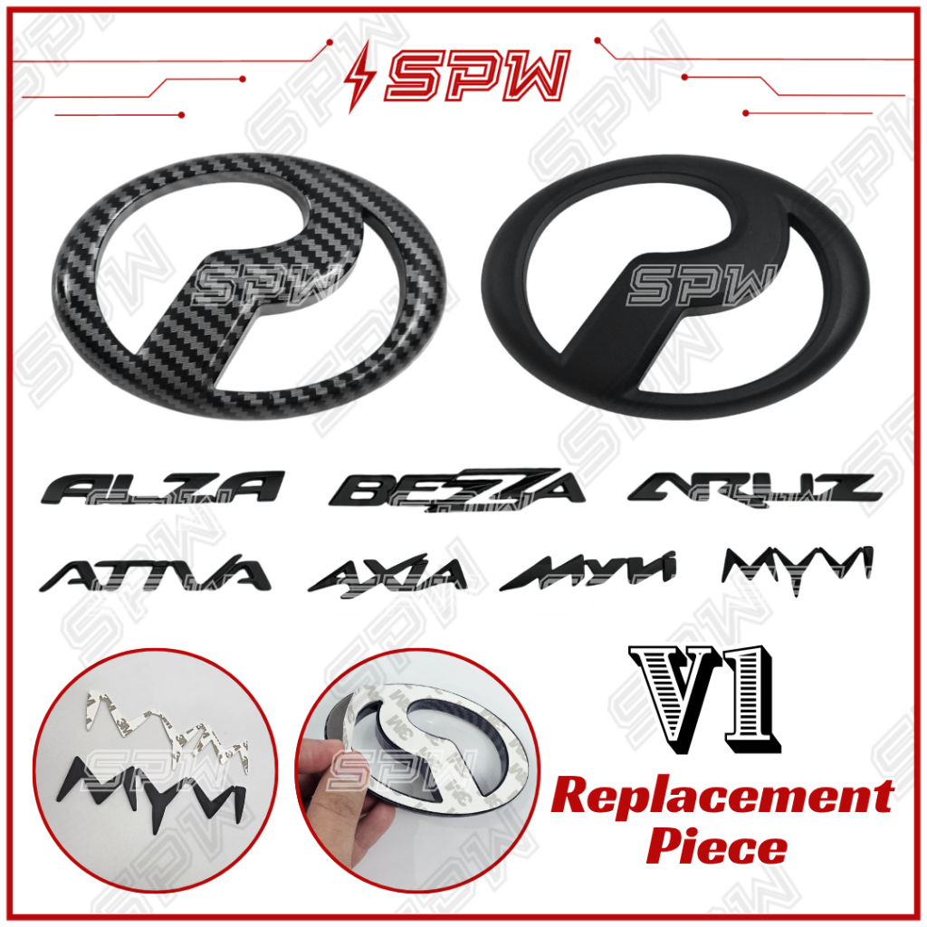 Perodua Logo (V1-Replacement) Emblem Wording Cover Frame Front Rear P2 ...