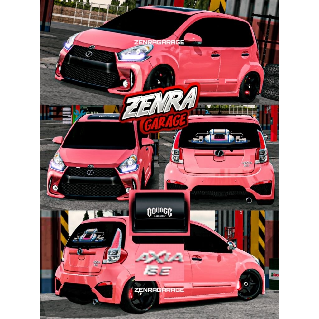 CUSTOM SET MYVI AXIA ADA DESIGN AIR SUSPENSION DI CERMIN BELAKANG CPM 1 ...