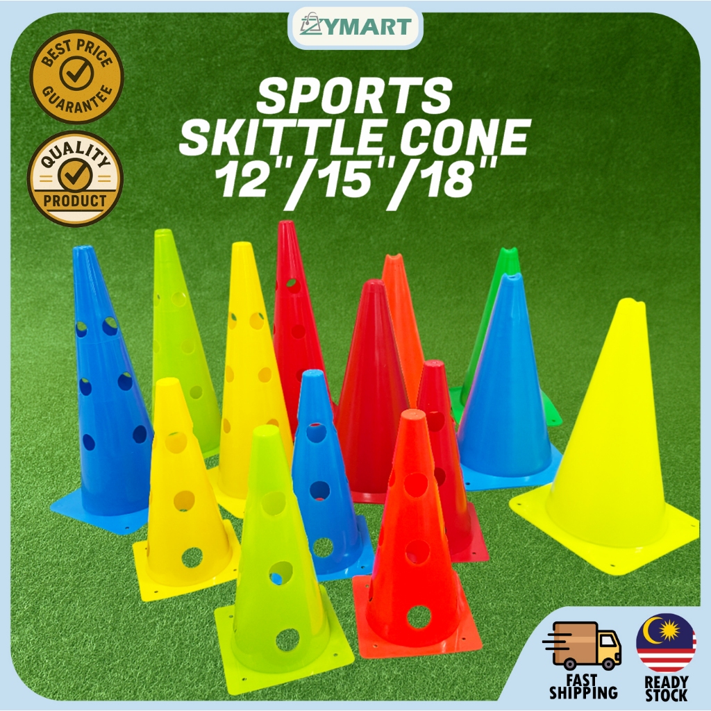 Tall Sports Skittle Cone (12'',15'',18'') (30cm,38cm,45cm) Plastic ...
