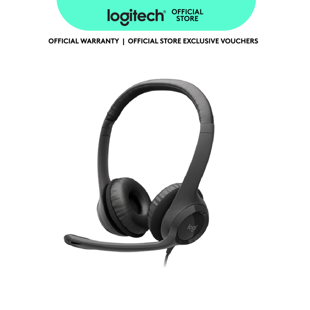 Logitech H390 Wired Headset for PC/Laptop, Stereo Headphones w