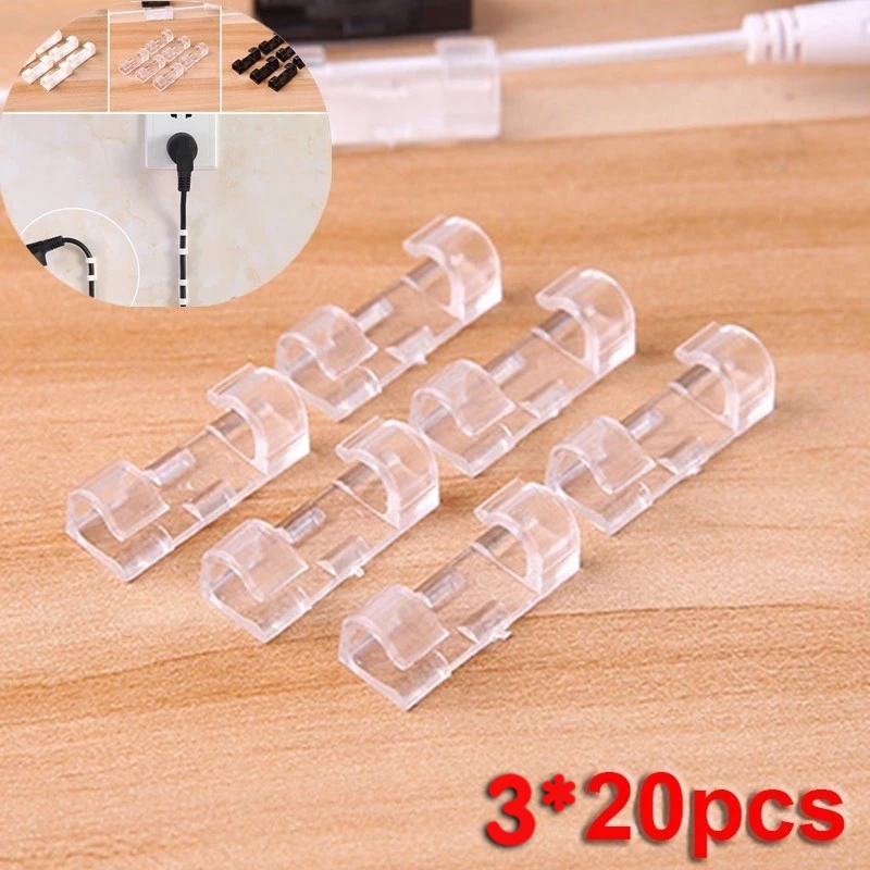 100Pcs Cable Organizer Clips Cable Management Desktop & Workstation ...