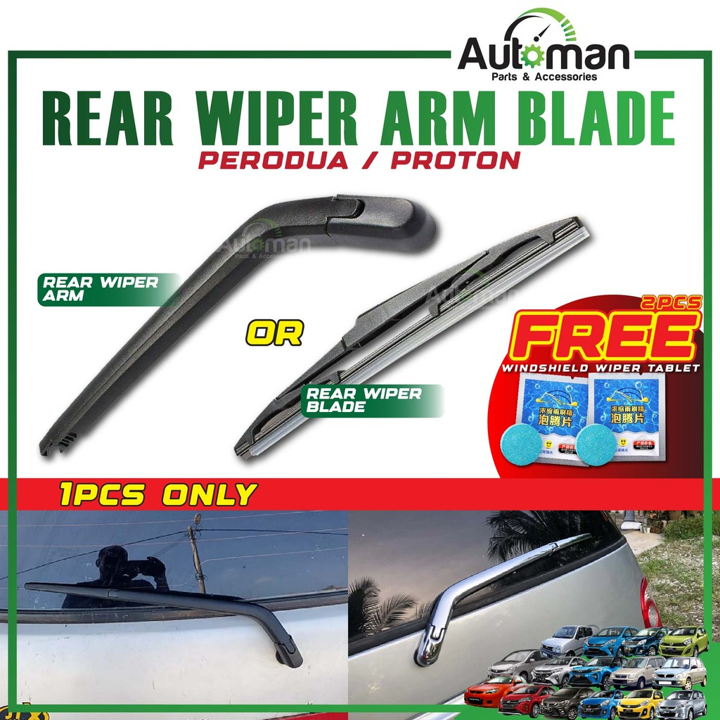 Rear Wiper Arm Perodua Myvi Axia Alza Proton Exora Rubber Silicone ...