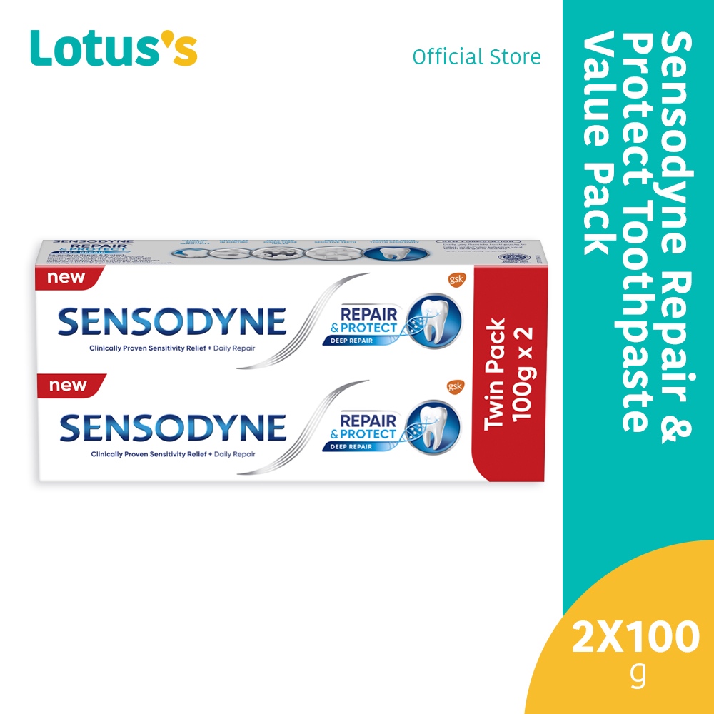 Sensodyne Repair & Protect Original Deep Repair Toothpaste 2 x 100g ...