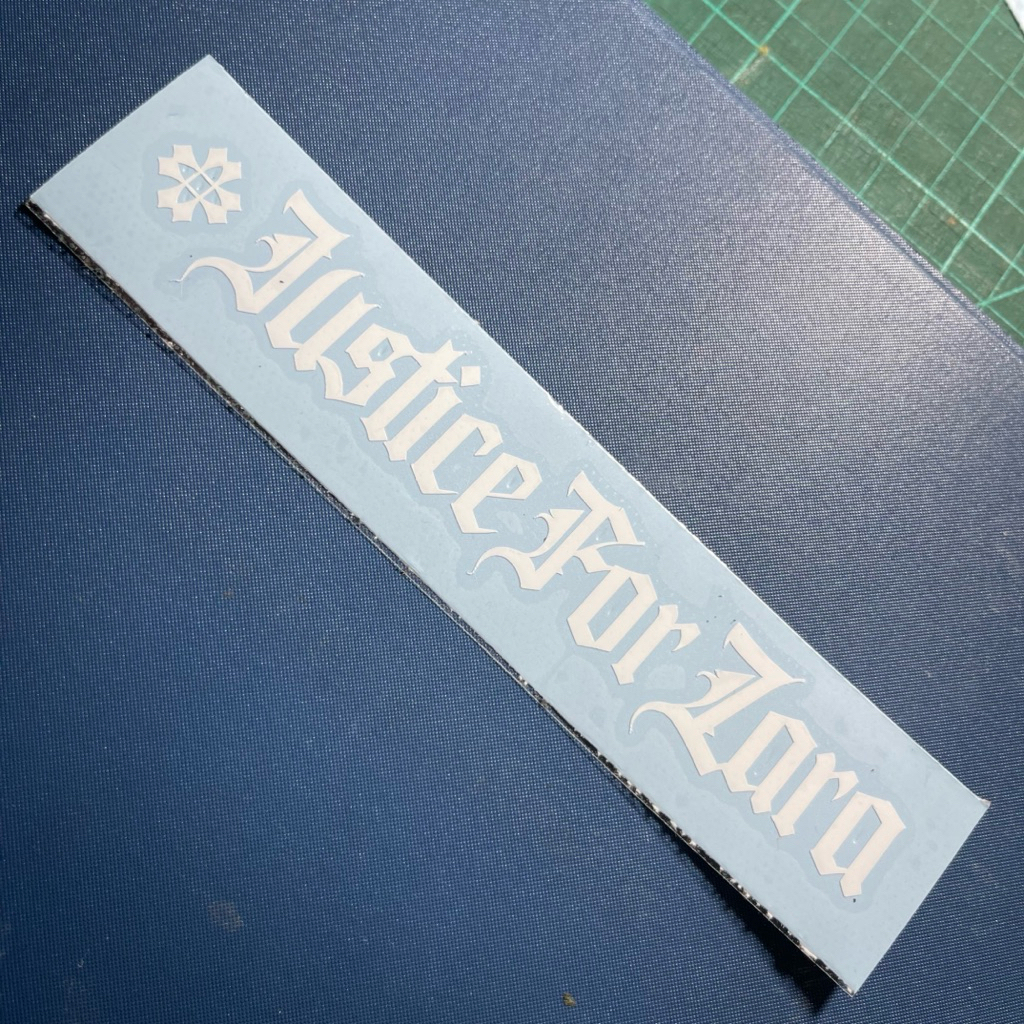 Sticker Cermin Kereta Justice For Zara 6 / 12 Inci | Shopee Malaysia