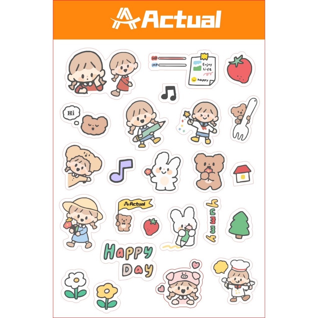 Actual Cute Stickers Kawaii Cartoon Stickers Children's Notebook ...