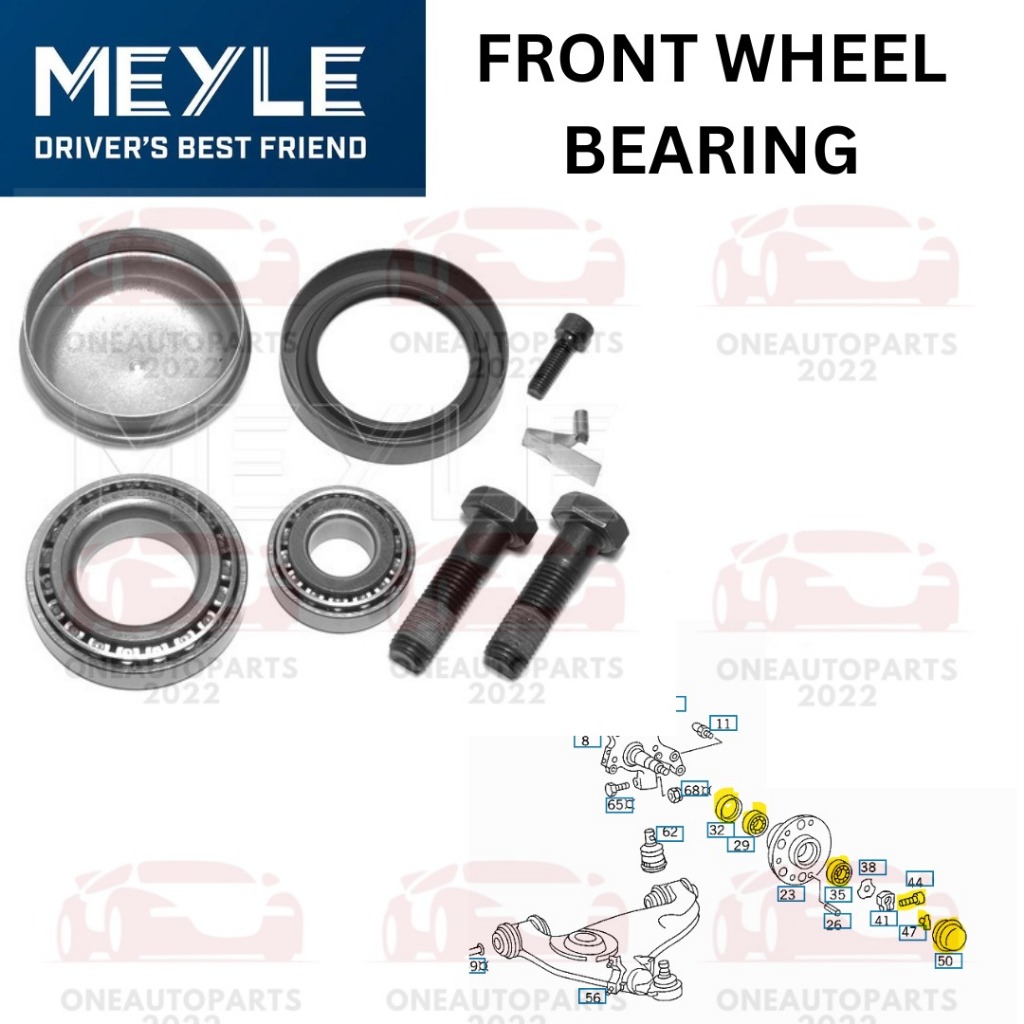 MEYLE GERMANY FRONT WHEEL BEARING KIT MERCEDES BENZ W201 190E 1.8 2.0 2 ...
