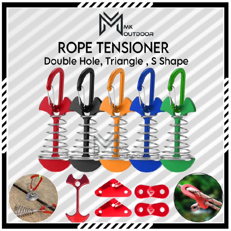 Camping Carabiner Tent Rope Tensioner Accessories Deck Peg Fishbone ...
