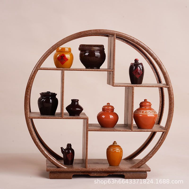 Mini Vintage Miniature Shelving Display Rack W Drawers ...