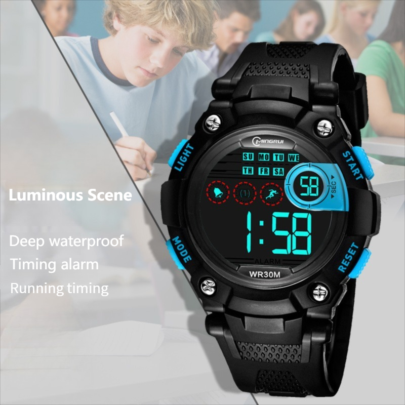 Electronic Trendy Kids Male Mechanical Student For Jam Watch Tangan ...