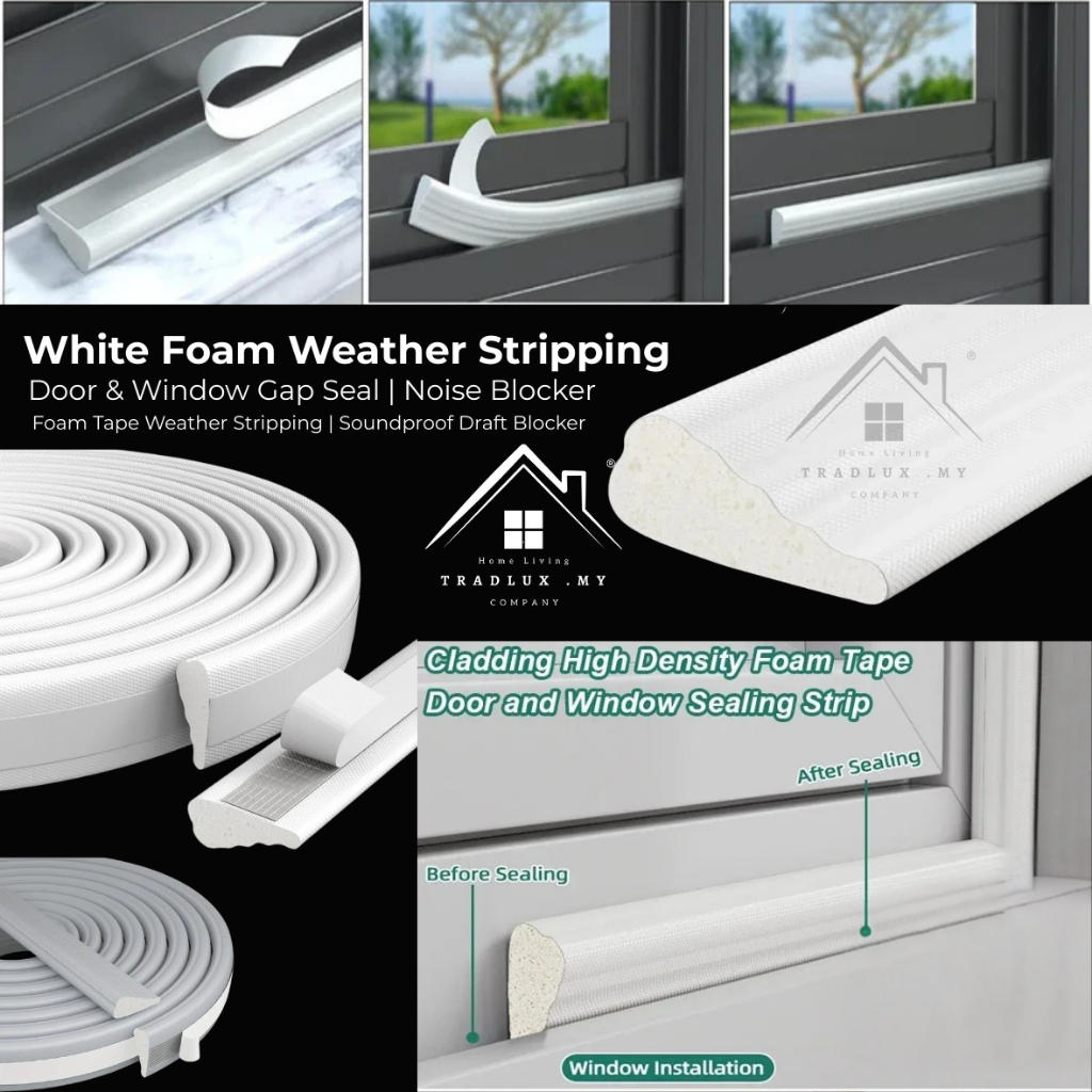Window Strip 3Meter Cladding Door Window Sealing Strip Door Window Gap ...