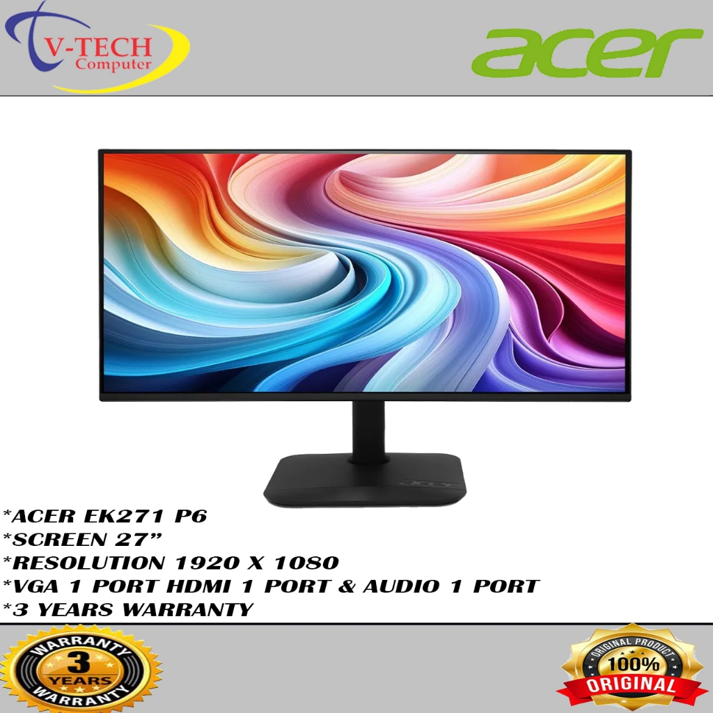 ACER MONITOR 27" EK271 P6 | Shopee Malaysia