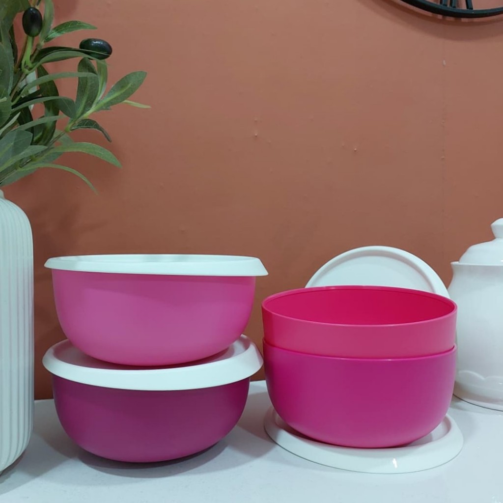Tupperware Pretty In Pink Blossom Bowl (1.3L) (1pc) | Shopee Malaysia