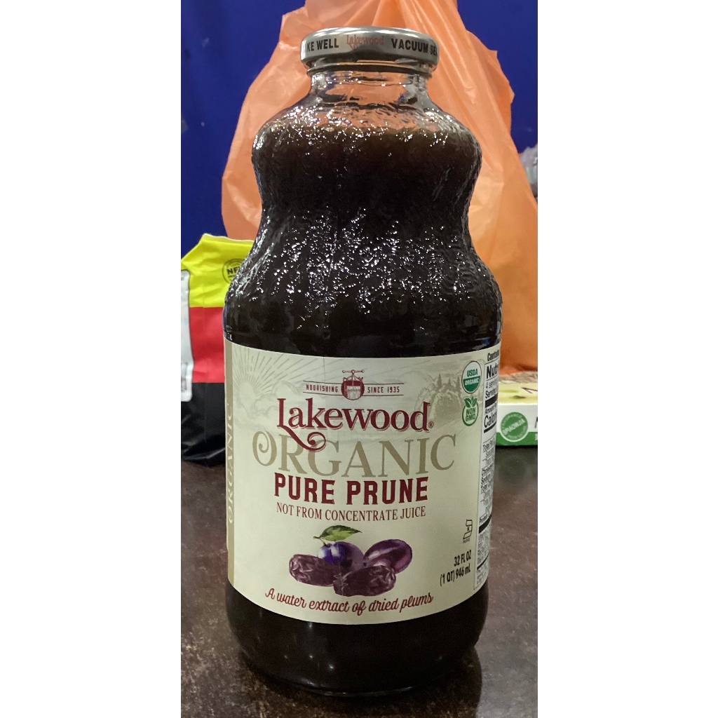 Lakewood ORGANIC PURE PRUNE NOT FROM CONCENTRATE JUICE 946mL 10/2026 ...