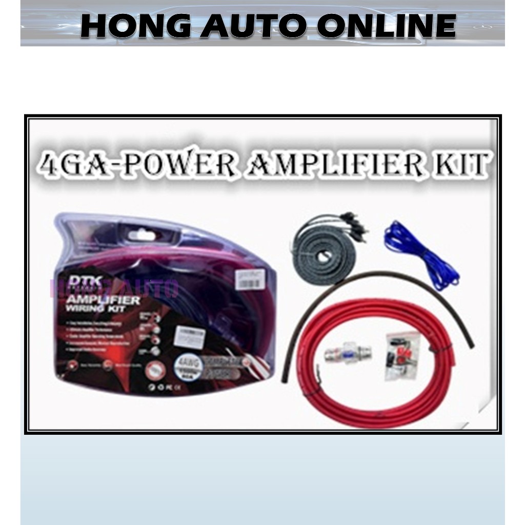 DTK (DETERKIM)High Performance 4GA/8GA Car Audio Amplifire Power Cable ...