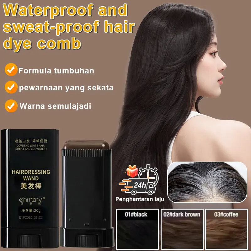 Tongkat Pewarna Rambut Grey Kelabu SekaliPakai -Kalis Air, Formula ...