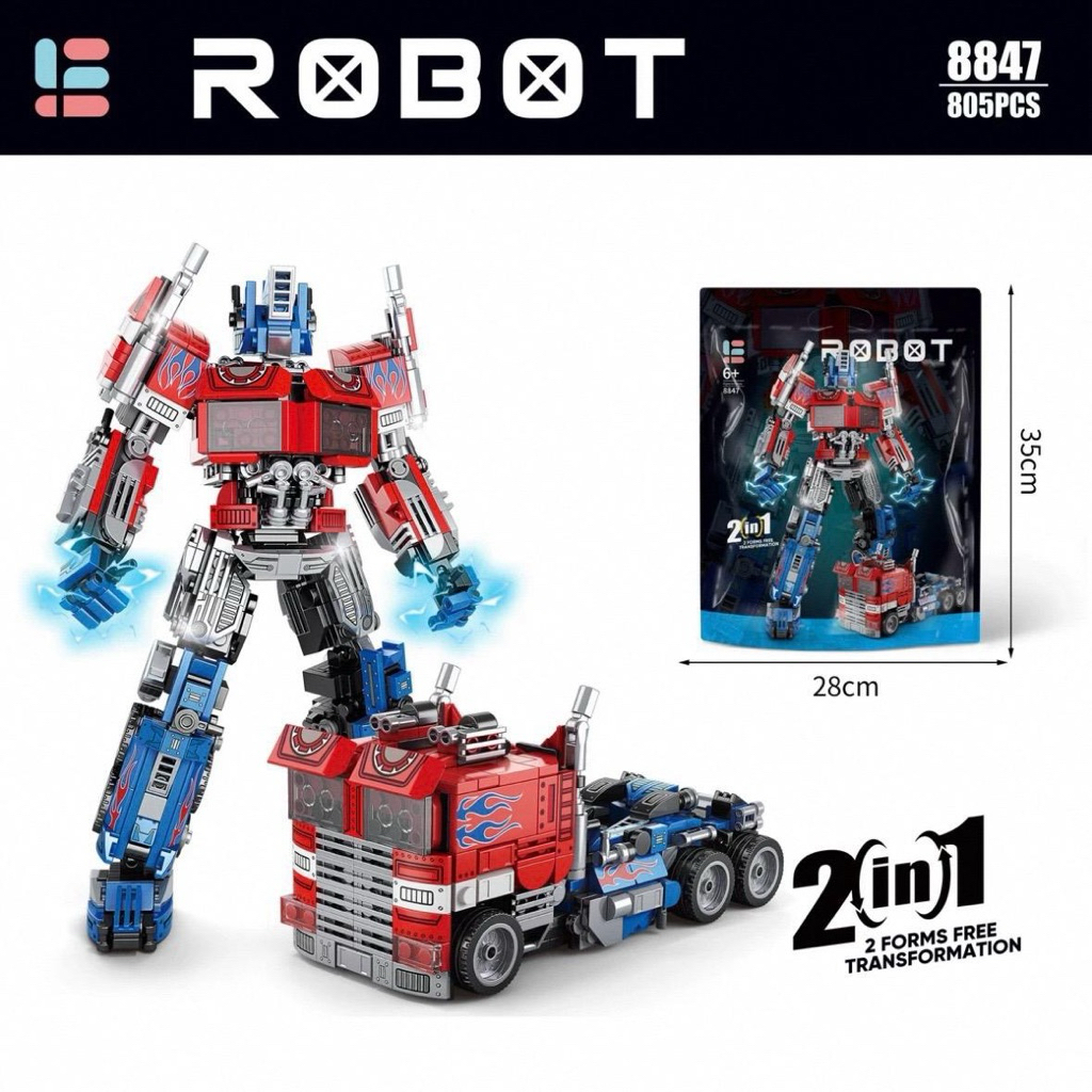 Transformer Bot Robot Building Blocks Optimus Sentinel Prime Bumblebee ...