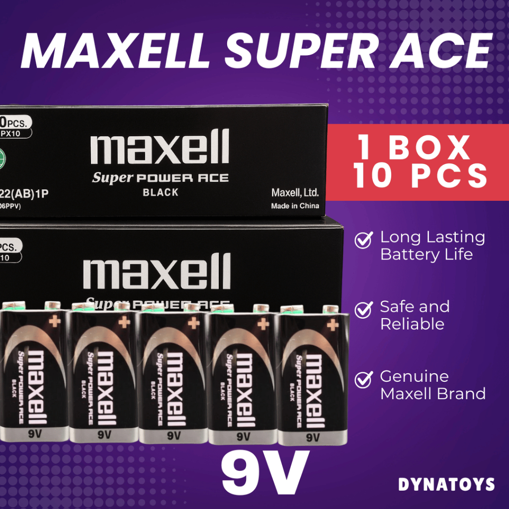 Bateri Maxell Super Power Ace 9V/Maxell Japan Long Lasting Super Power ...