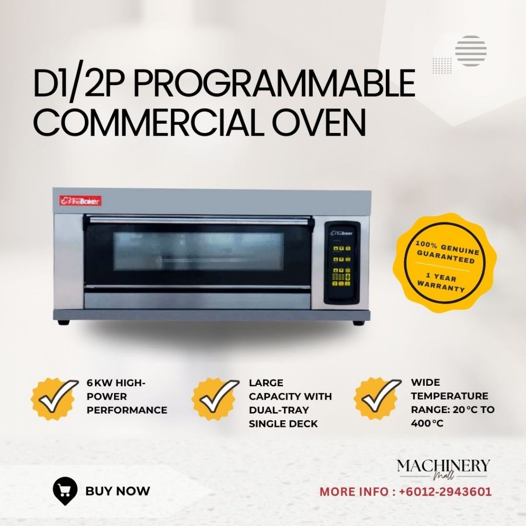 The Baker Programmable Electric Oven D1/2P | 1 Deck 2 Tray | Commercial ...