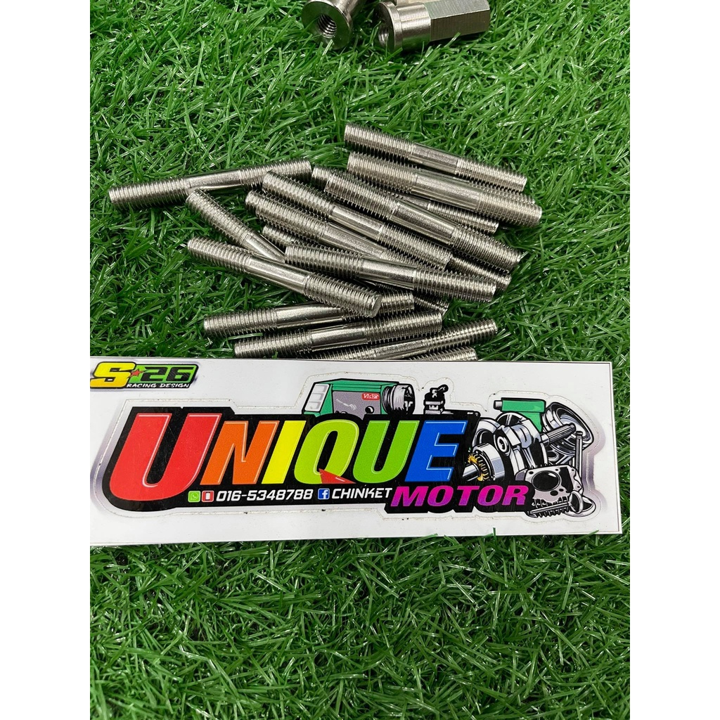 tiang head v1 set Bolt stud block Stainless Steel CNC y110/y100/RXZ ...