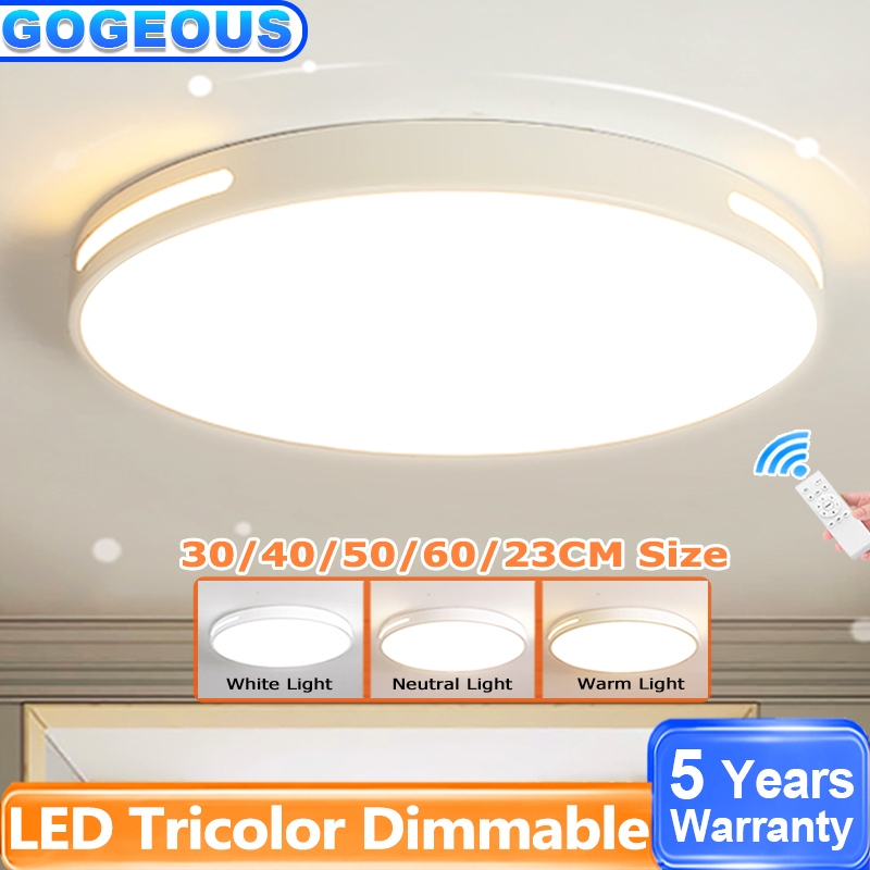 40/50/30CM Modern Ceiling Lights LED Tricolor Thin Acrylic Ceiling Lamp ...