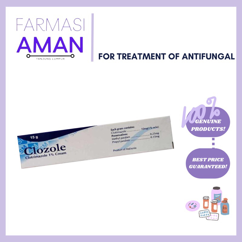 [EXP 9/2028] Clozole Clotrimazole 1% Cream 15g (Antifungal) | Shopee ...