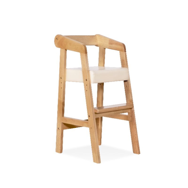 Solid Rubberwood Kids Stool, Children High Chair Solid Wood, Kid Wooden ...
