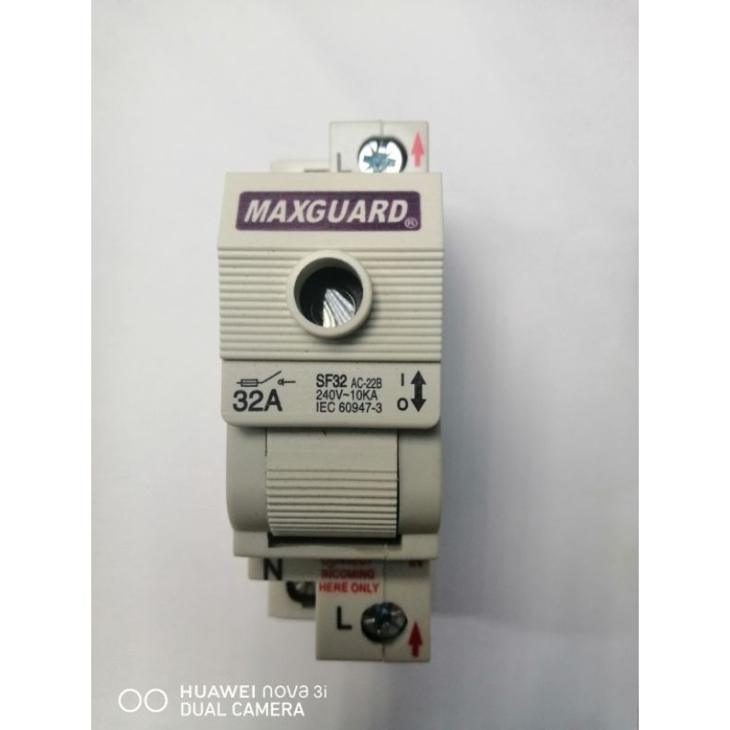 maxguard 32A 1pole + N mainswitch | Shopee Malaysia