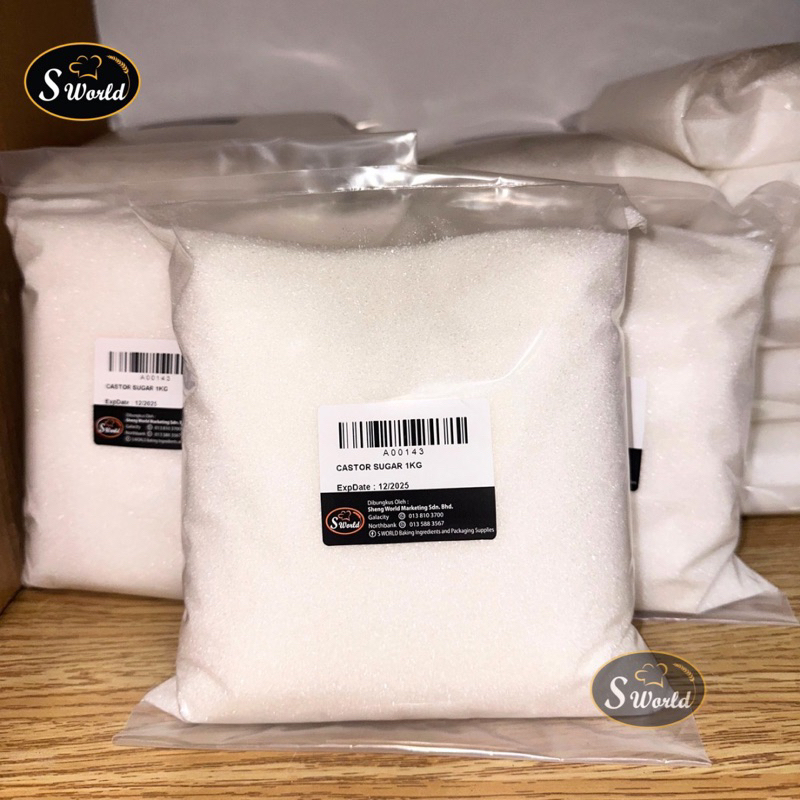 1KG S World Caster Sugar / Gula Castor / 细砂糖 (for baking) | Shopee Malaysia