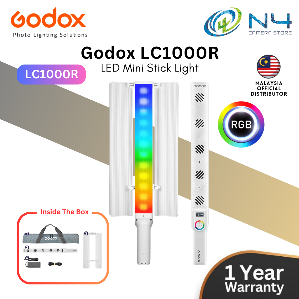 Godox LC1000R Handheld RGB Light Stick 100W LED Video Light Wand