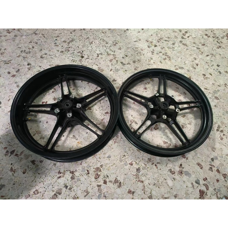 YAMAHA Y15ZR/Y15ZR v2/Y16ZR (1 SET) SPORT RIM BLACK (USED) Ori motor ...