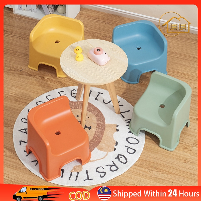 LI- Children's Backrest chair Kid Toddler Stool Kids Chair Kerusi Taska ...
