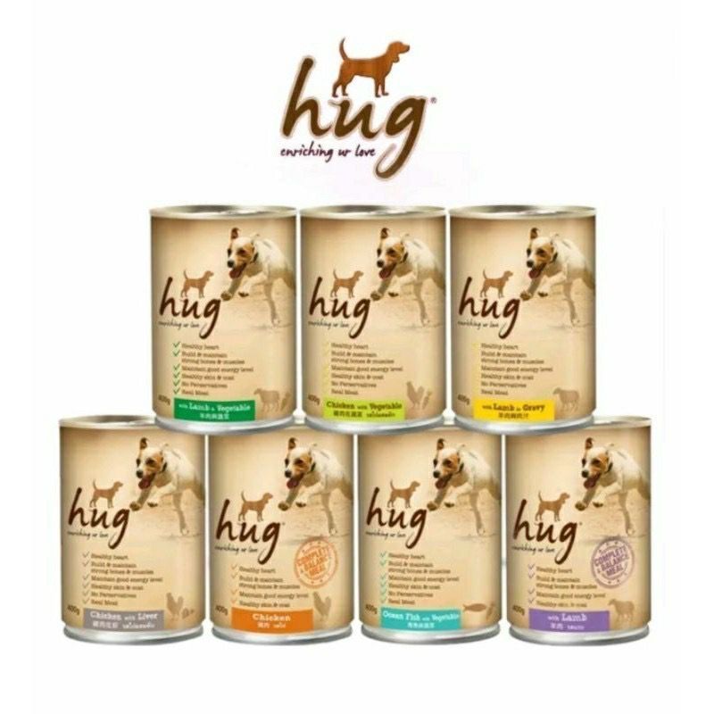 12cans x400g Hug Dog Canned Food (Chicken/ Chicken Liver/Chicken Vege ...