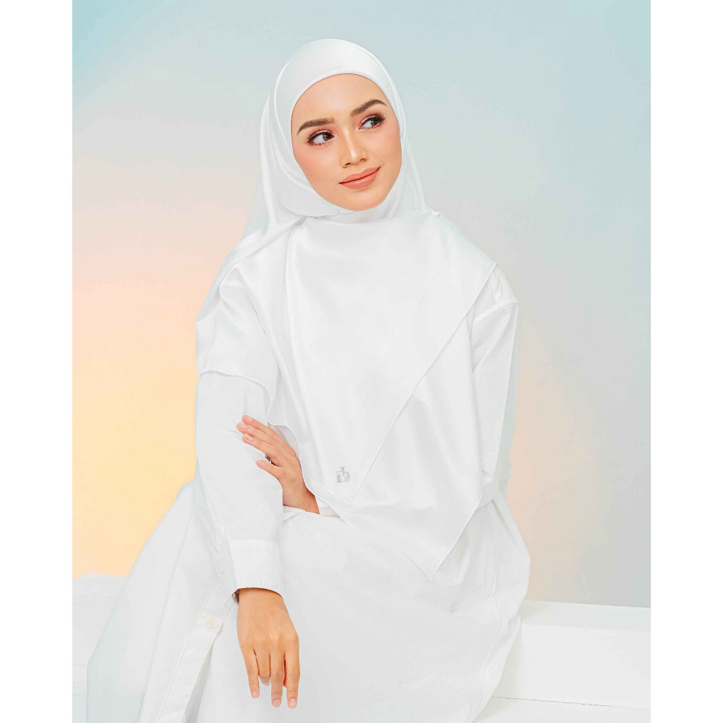 Tudung Eda Satin Silk Plain Original Crystal BH Bidang 45 Bawal House
