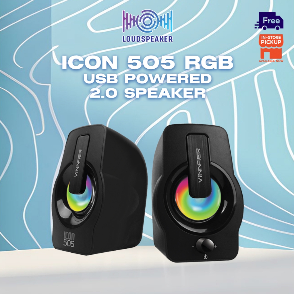 Vinnfier Icon 505 RGB USB Portable Speaker with LED Lights | Shopee ...