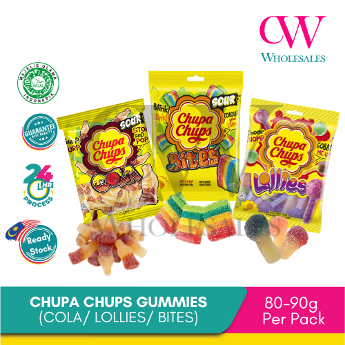 Chupa Chups Gummies (Cola/ Lollies /Bites ) 80-90g per pack | Shopee ...