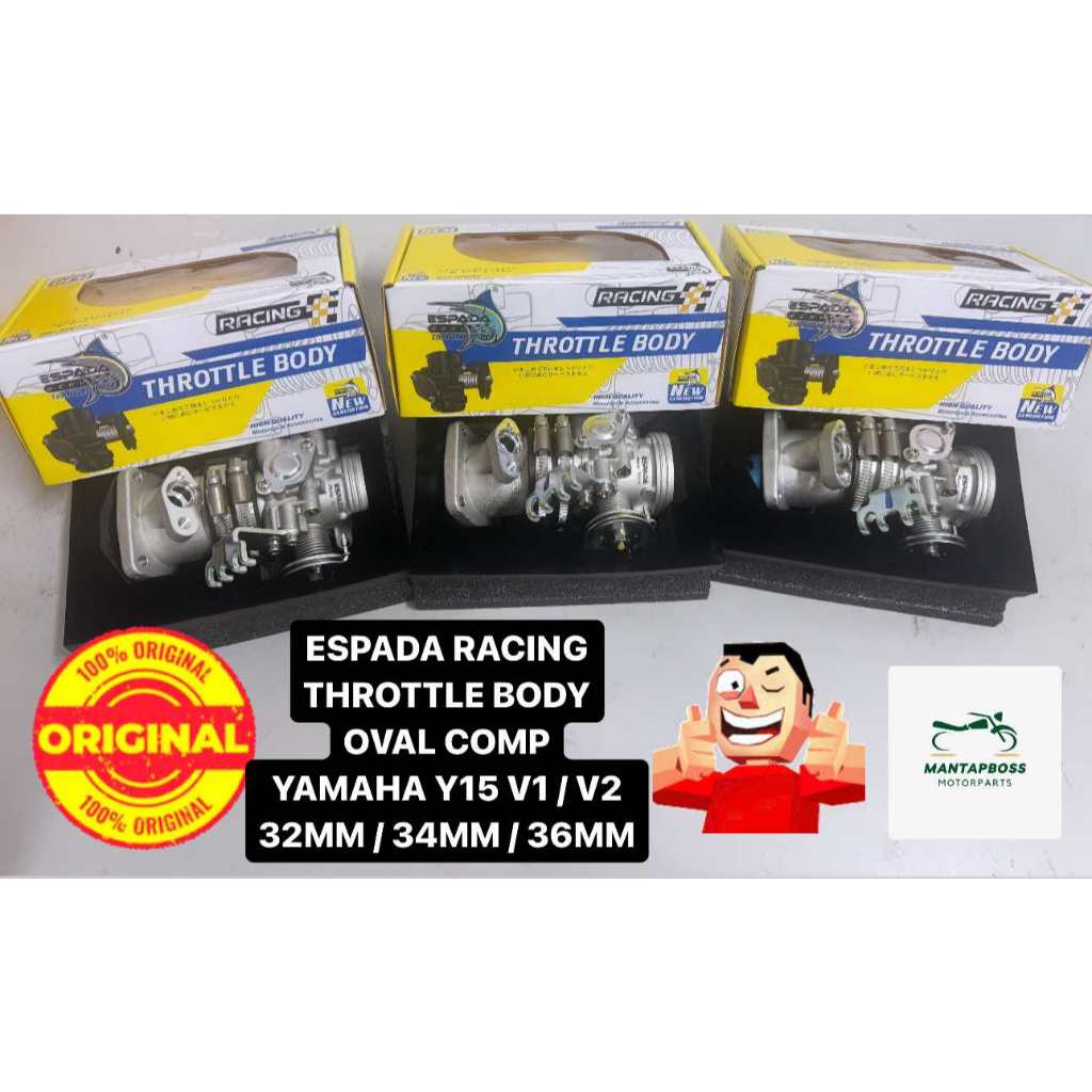 ESPADA RACING YAMAHA Y15 /Y15 V1 / Y15V2 THROTTLE BODY OVAL COMP 32MM ...